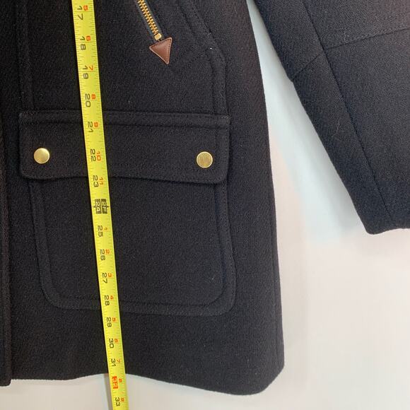 J. Crew Women Chateau Parka In Italian Stadium Cloth 2 Black Nello Gori Coat - Picture 7 of 12